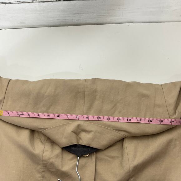 Jessica London Linen Blend Blazer Jacket Tan Plus Size 20 Petite - Picture 7 of 10